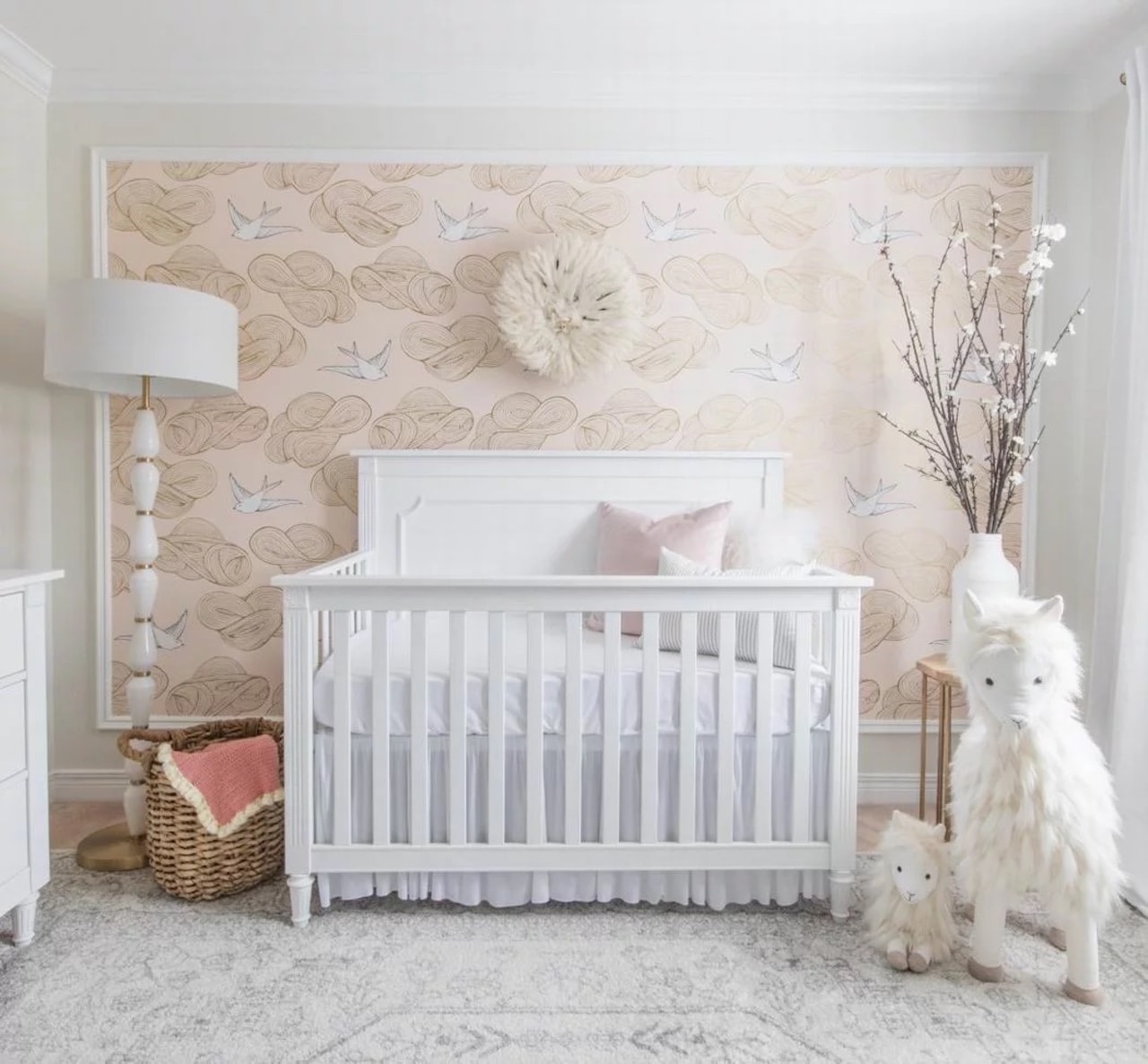 accent wall dos donts nursery baby crib wallpaper