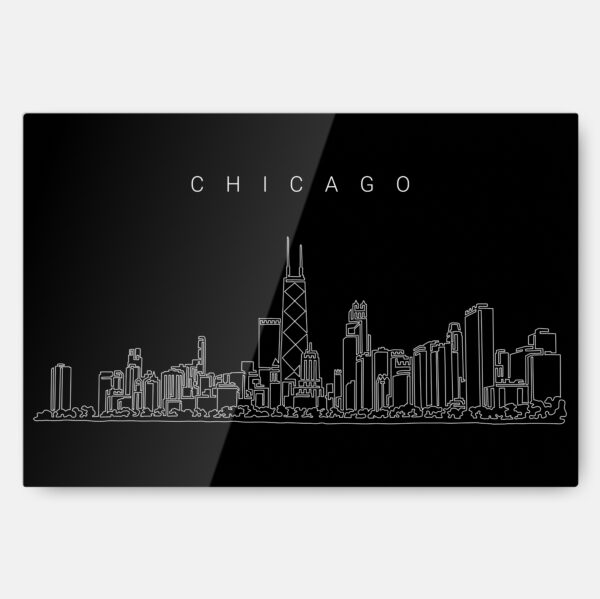 Chicago Skyline Metal Print Wall Art