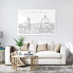 Florence Italy Skyline Art Metal Print - Living Room - Light