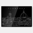 Florence Italy Skyline Art Metal Print Wall Art - Main - Dark