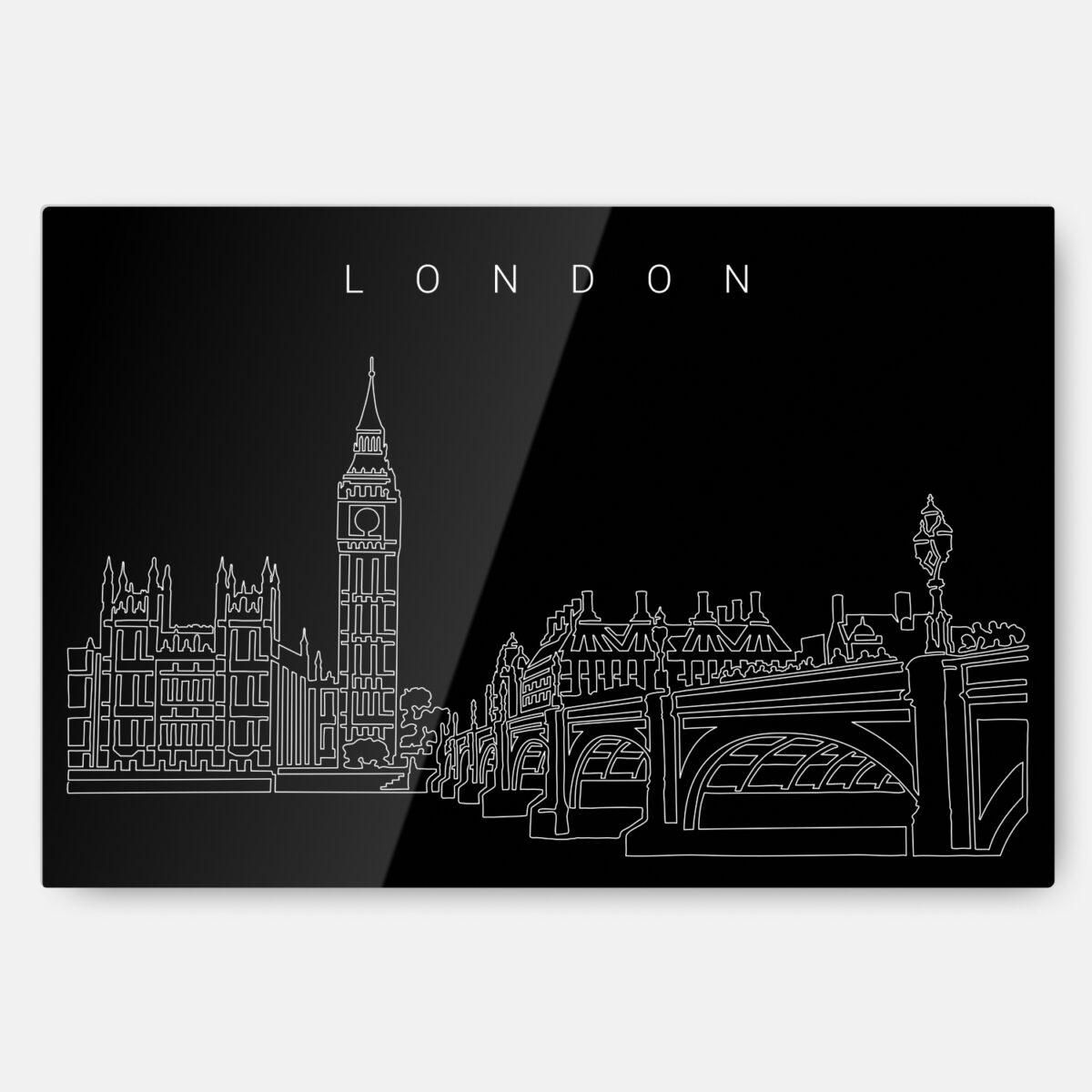 London Line Art Metal Print