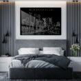 Minneapolis Line Art Metal Print - Bedroom - Dark
