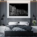 Rome Italy Colosseum Line Art Metal Print - Bedroom - Dark