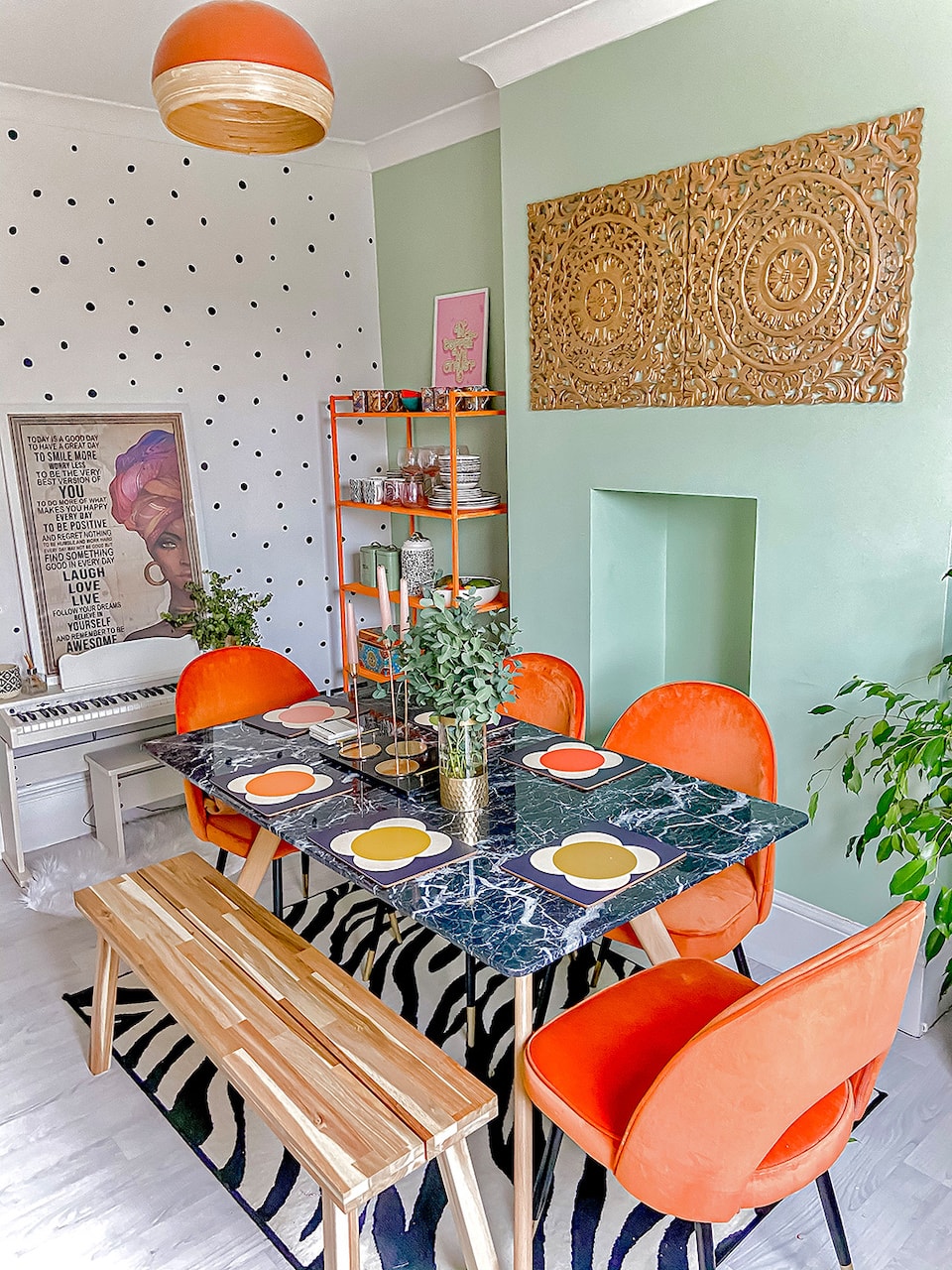 colorful eclectic home decor funky dining room