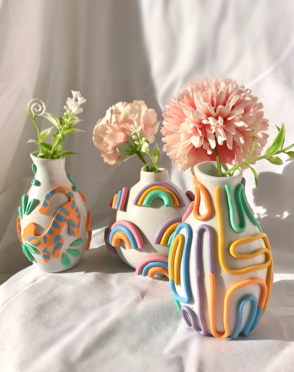colorful eclectic home decor retro vases