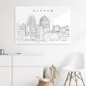 Durham Skyline Metal Print - Hallway - Light