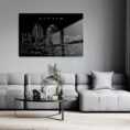 Durham Skyline Metal Print - Living Room - Dark