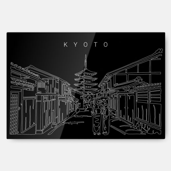 Kyoto Japan Metal Print Wall Art - Main - Dark