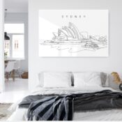 Sydney Opera House Metal Print - Bed Room - Light