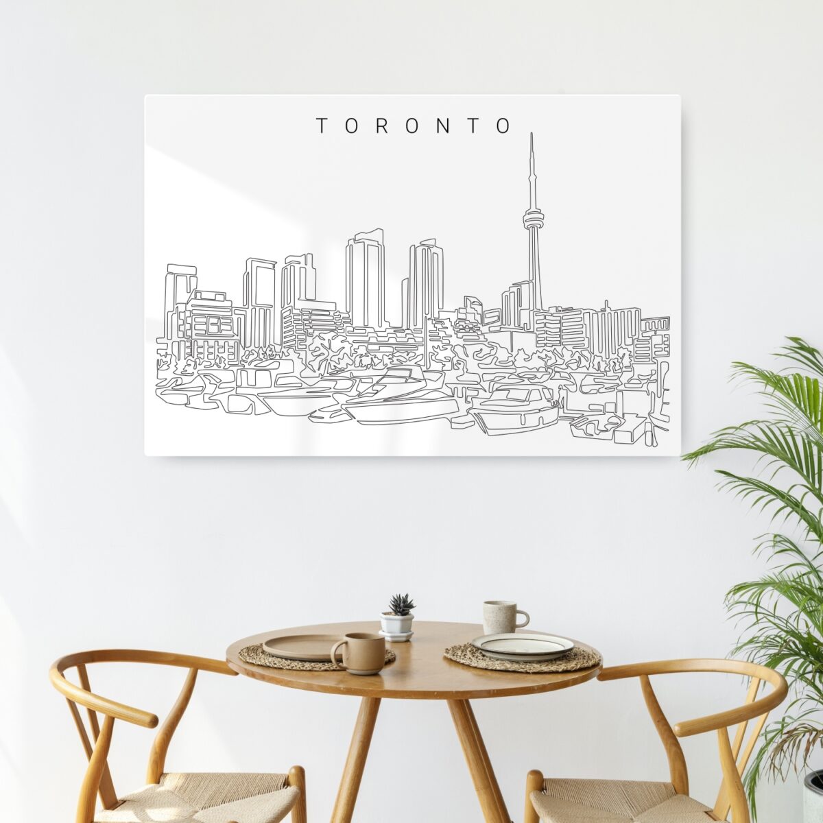 Toronto Harbor Skyline Metal Print - Kitchen - Light