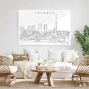 Toronto Harbor Skyline Metal Print - Living Room - Light