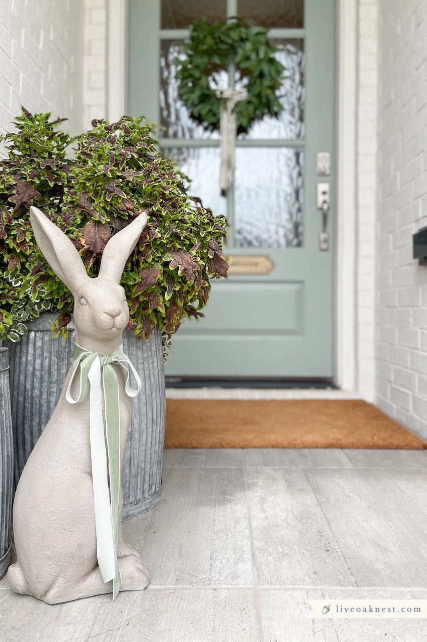 easter front porch decor ideas easter bunny
