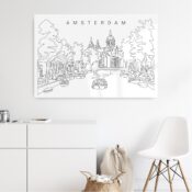 Amsterdam Skyline Metal Print - Hallway - Light
