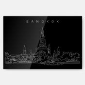 Bangkok Wat Arun Temple Metal Print Wall Art - Main - Dark