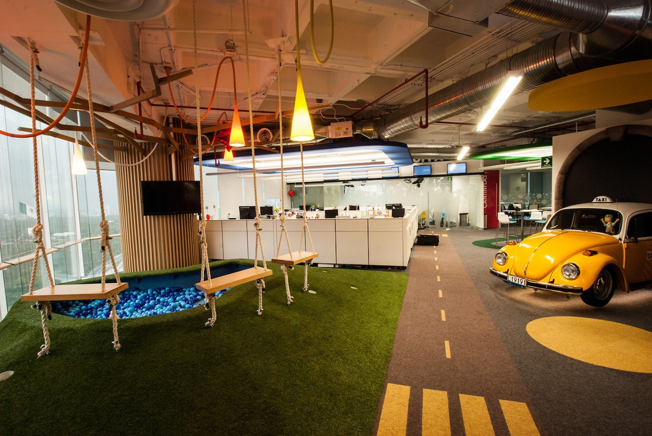 Google Offices Decor Design Road Swings Car