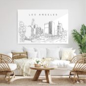 Los Angeles Metal Print - Living Room - Light