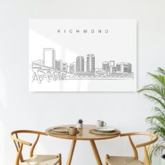 Richmond Skyline Metal Print - Kitchen - Light