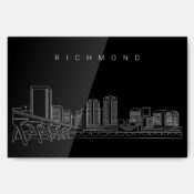 Richmond Skyline Metal Print Wall Art - Main - Dark
