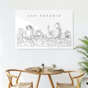 San Antonio Skyline Metal Print - Kitchen - Light