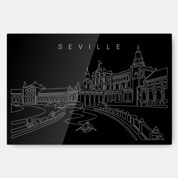 Seville Spain Metal Print Wall Art - Main - Dark