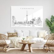 Toronto Skyline Metal Print - Living Room - Light