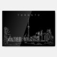 Toronto Skyline Metal Print Wall Art - Main - Dark