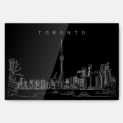 Toronto Skyline Metal Print Wall Art - Main - Dark