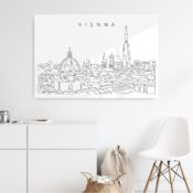 Vienna Skyline Metal Print - Hallway - Light