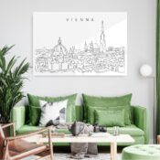 Vienna Skyline Metal Print - Living Room - Light