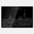 Vienna Skyline Metal Print Wall Art - Main - Dark