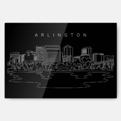 Arlington Skyline Metal Print Wall Art - Main - Dark