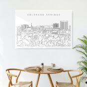 Colorado Springs Skyline Metal Print - Kitchen - Light