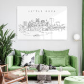 Little Rock Skyline Metal Print - Living Room - Light