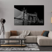 London Tower Bridge Metal Print - Living ROom - Dark