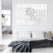 Neuschwanstein Castle Metal Print - Bed Room - Light