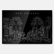 New Orleans Metal Print Wall Art - Main - Dark