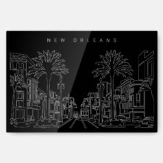 New Orleans Metal Print Wall Art - Main - Dark