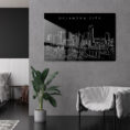 Oklahoma City Skyline Metal Print - Living Room - Dark-1