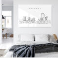 Orlando Skyline Metal Print - Bed Room - Light