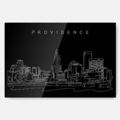 Providence Skyline Metal Print Wall Art - Main - Dark