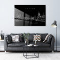 Zurich Skyline Metal Print - Living Room - Dark