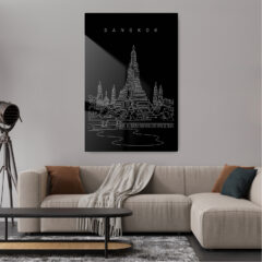 Bangkok Wat Arun Temple Metal Print - Living Room - Portrait - Dark
