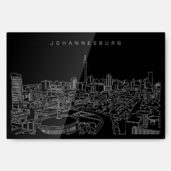 Johannesburg skyline Metal Print Wall Art - Main - Dark