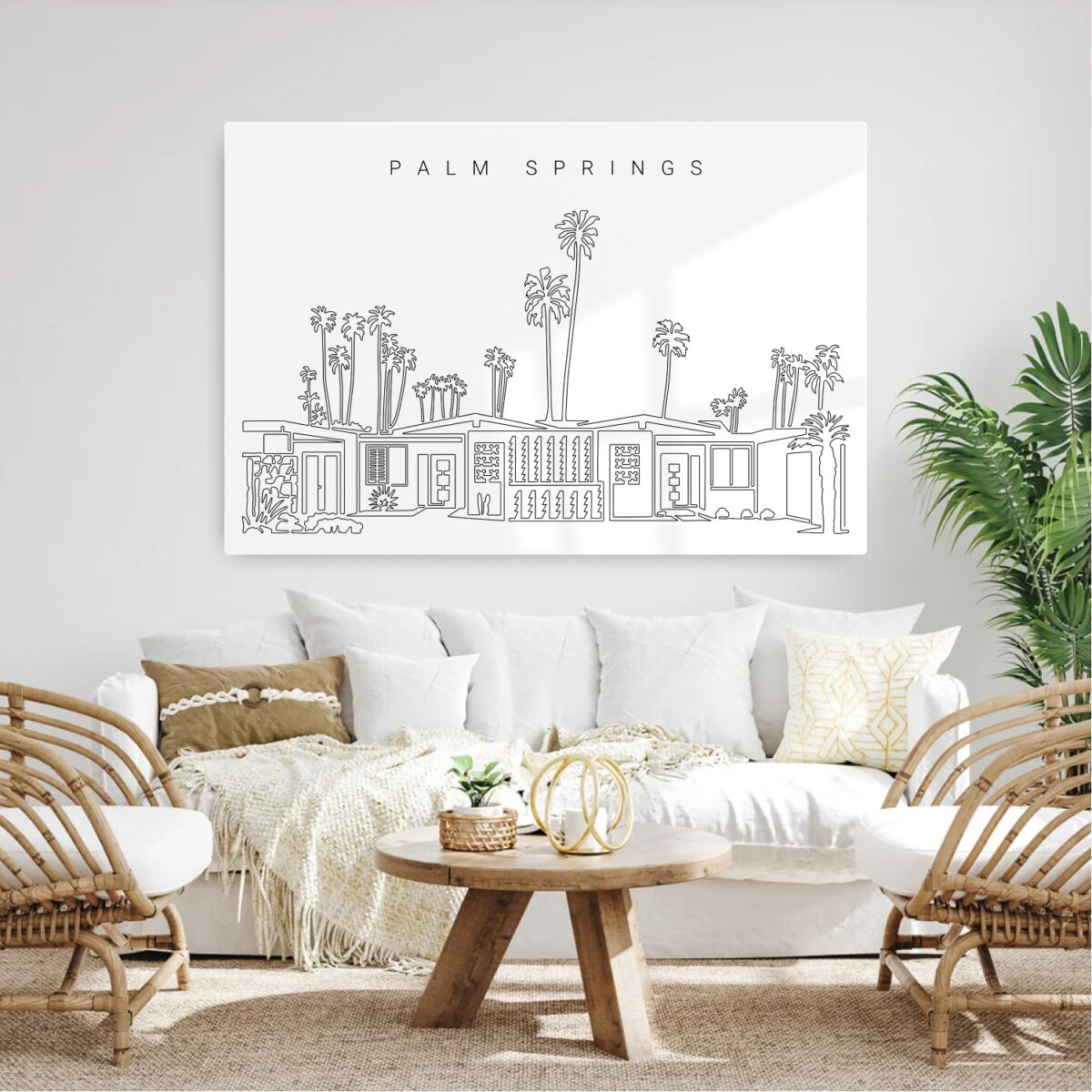 Palm Springs Metal Print - Living Room - Light