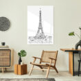 Paris Eiffel Tower Metal Print - Lounge - Portrait