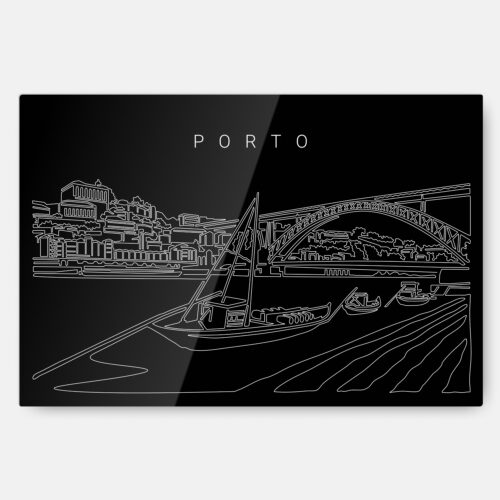 Porto Metal Print Wall Art - Main - Dark