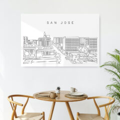 San Jose Skyline Metal Print - Kitchen - Light