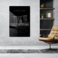 Singapore Marina Bay Sands Metal Print - Lounge - Portrait - Dark