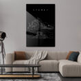 Sydney Opera House Metal Print - Living Room - Portrait - Dark