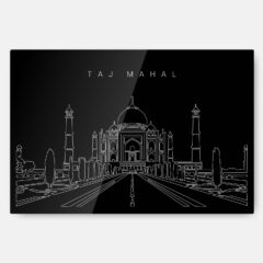 Taj Mahal Palace Metal Print Wall Art - Main - Dark